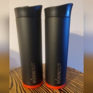 (2) BURNOUT TRAVEL MUGS
